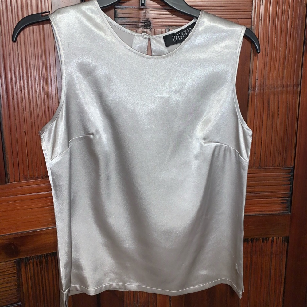 Kasper Silver shell top